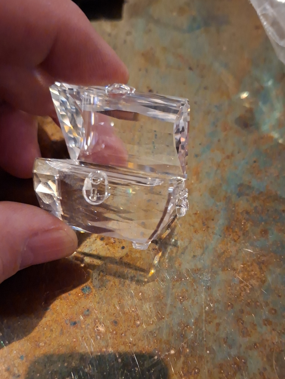 Vintage Swarovski Treasure Chest With Jewels